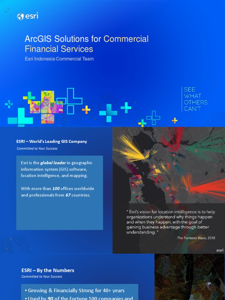 ArcGIS Solutions for Financial Services | PDF | Esri | Arc Gis