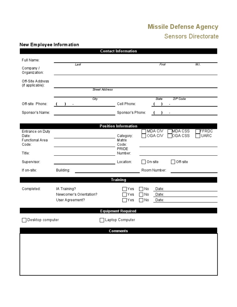 New Employee Onboarding Details | PDF