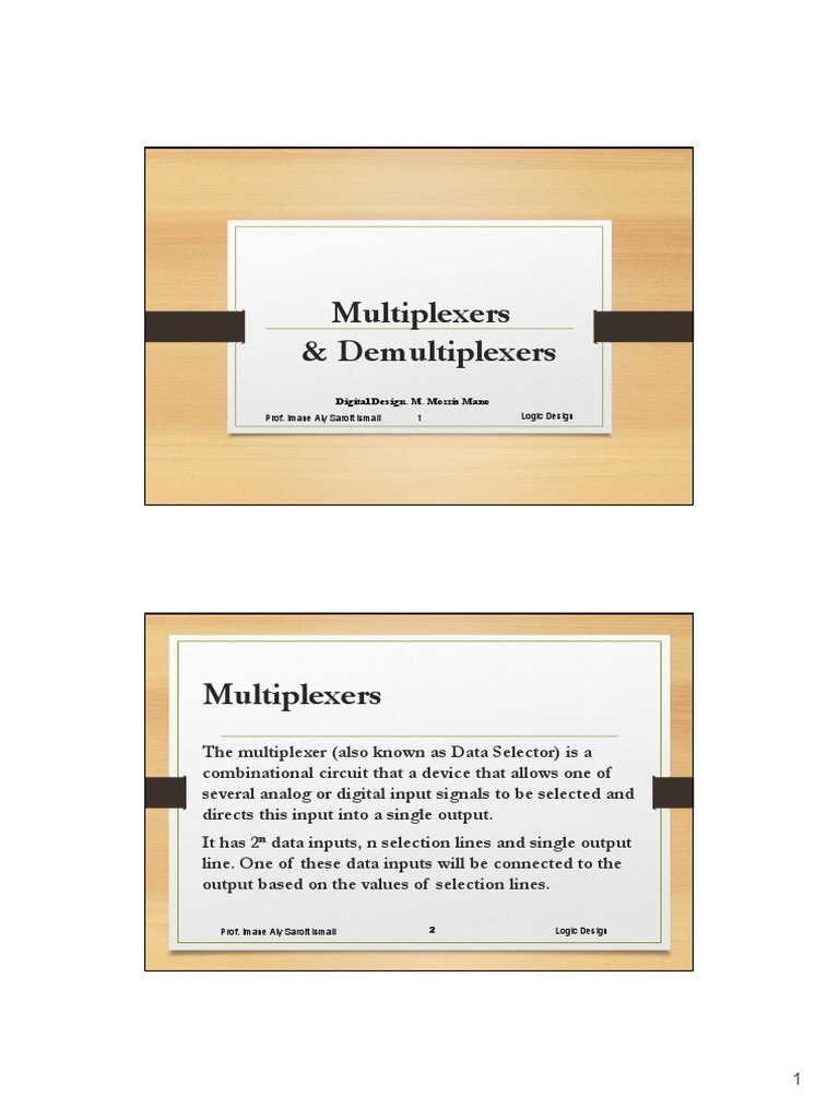 11-Multiplexers and Demultiplexers | PDF | Digital Technology ...