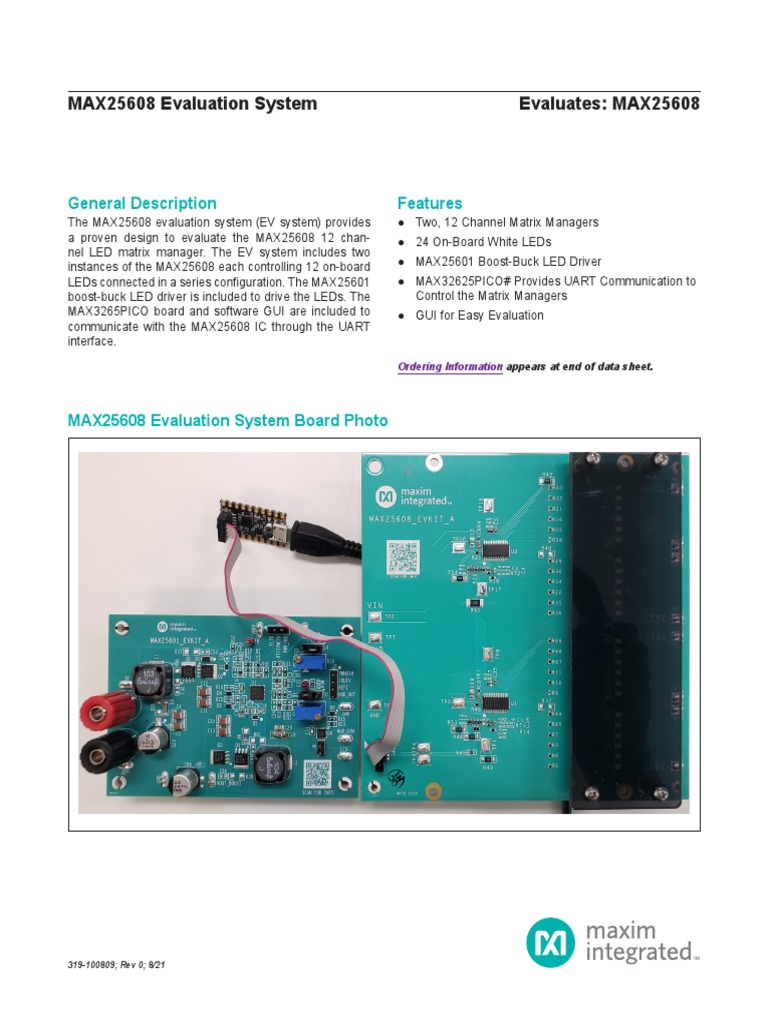 Evaluates: MAX25608 MAX25608 Evaluation System: General Description ...