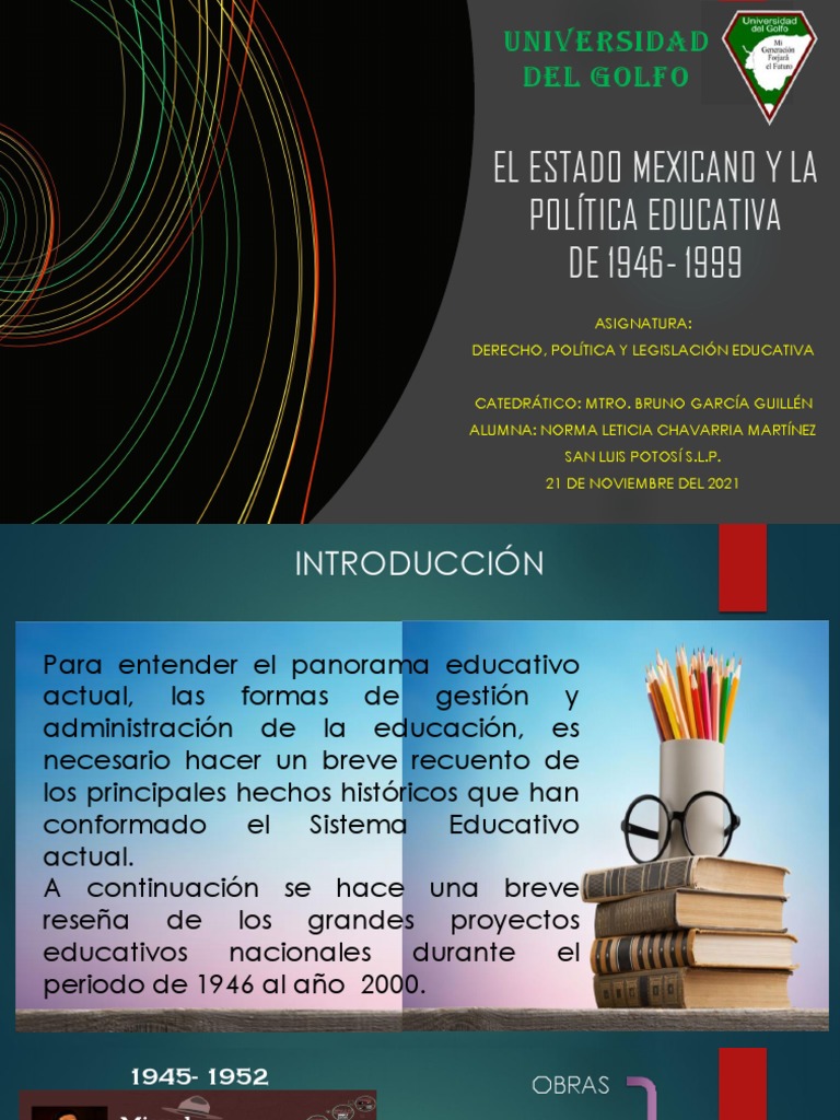 Política Educativa en México (1946-1999) | PDF | Educación de la ...