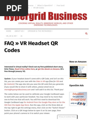 VR Headset QR Codes %E2%80%93 Hypergrid Business