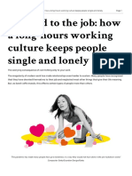 Married To The Job: How A Long-Hours Working Culture Keeps People Single and Lonely