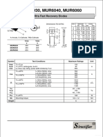 MUR6030, MUR6040, MUR6060: Ultra Fast Recovery Diodes