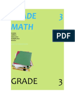 Cover Page For Math Grade 3