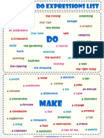 Make and Do Expressions List Classroom Poster Worksheet