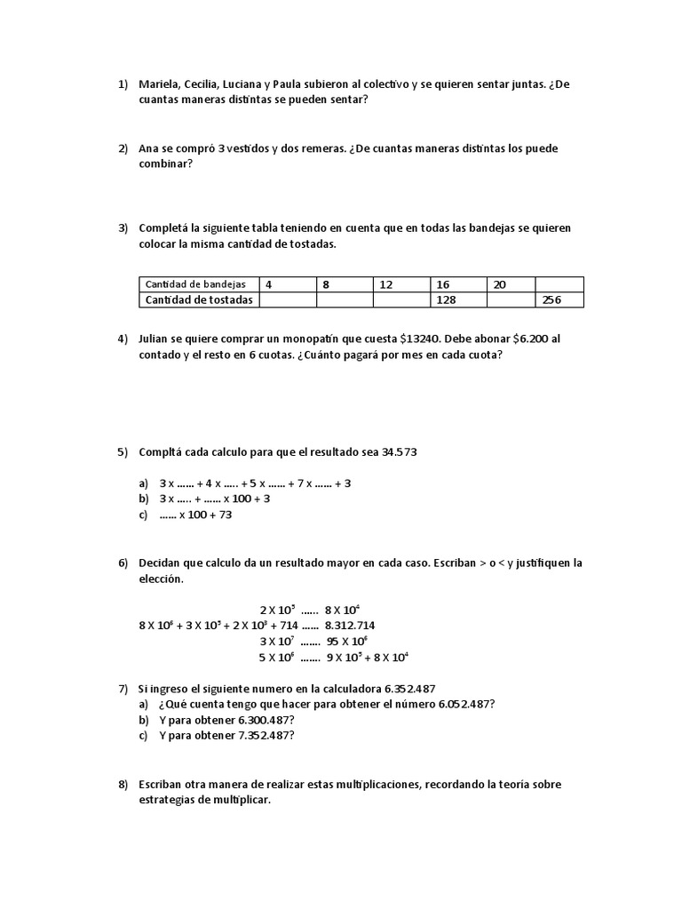 Prueba Mate Test | PDF | División (Matemáticas) | Matemática Elemental