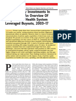 Private Equity Investments in Health Care - An Overview of Hospital and Health System Leveraged Buyouts 2003-17