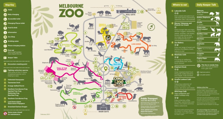 Melbourne Zoo Visitor Map 2024 | PDF | Zoo