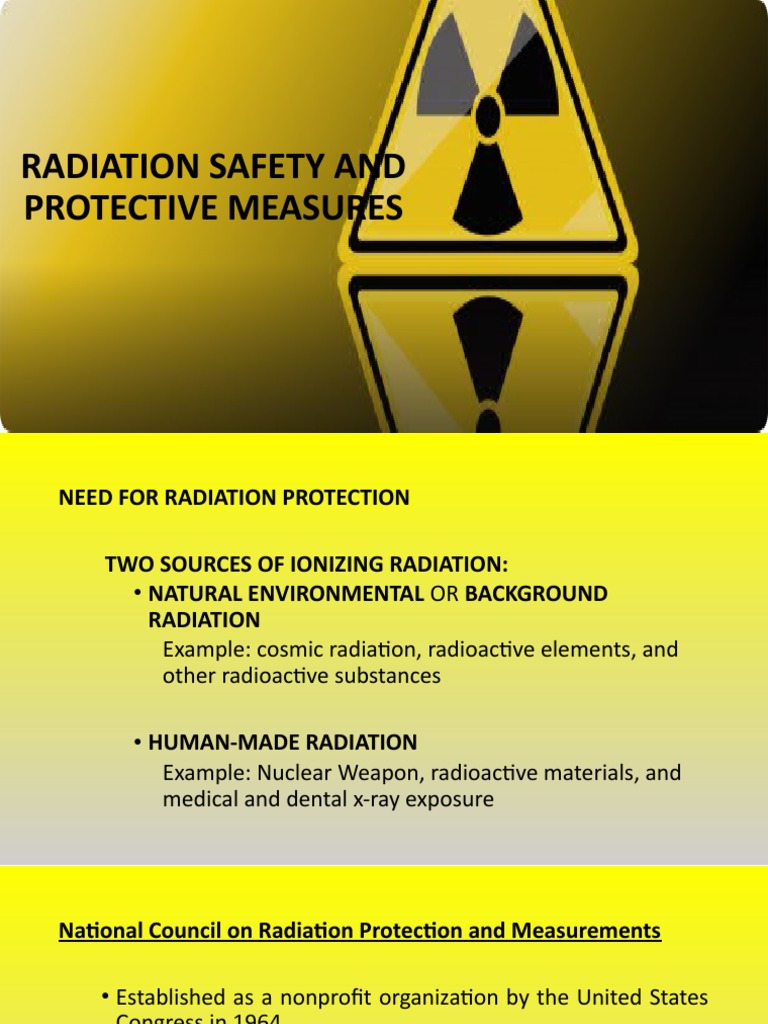 Radiation Safety and Protective Measures PDF Ionizing Radiation
