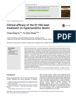 Efficacy of The ErYAG Laser Treatment On Hypersensitive Dentin Yu2014