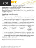 Statistics and Probaility Performance Task