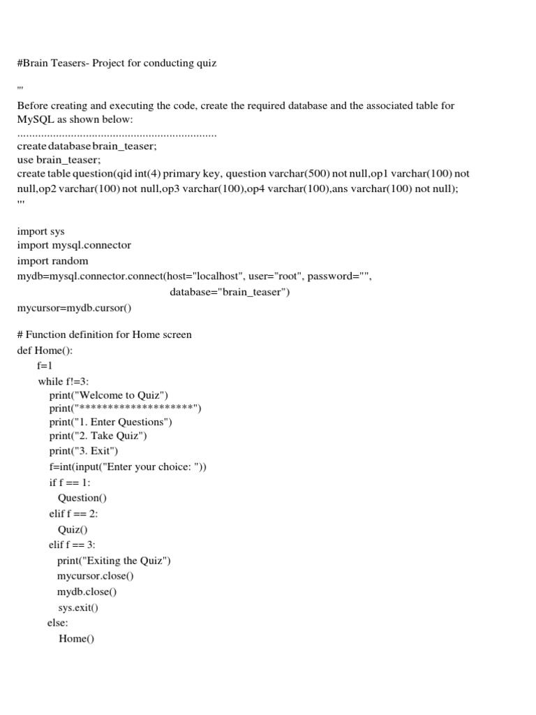 Brain Teaser - Group 2 | PDF | Computing | Computer Programming