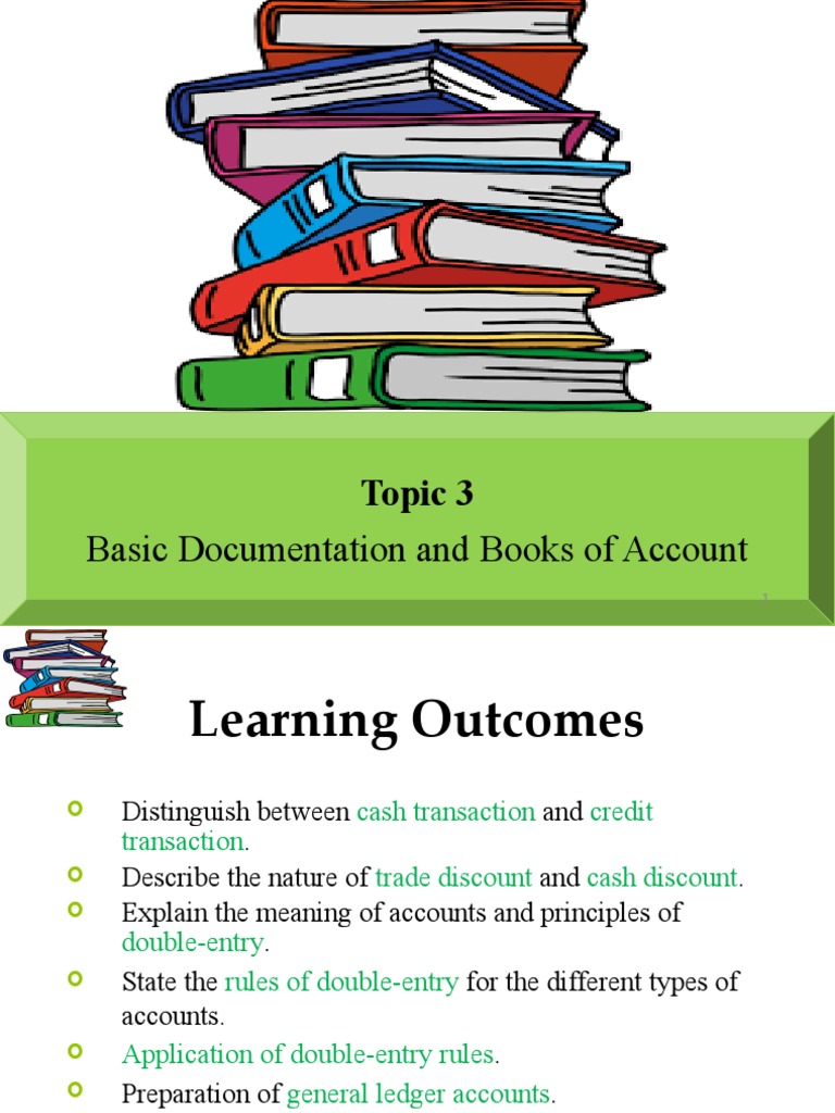 Basic Documentation and Books of Account Topic 3 PDF Debits And