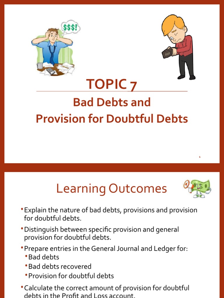 Bad Debts and Provisions Overview | PDF | Debits And Credits | Bad Debt