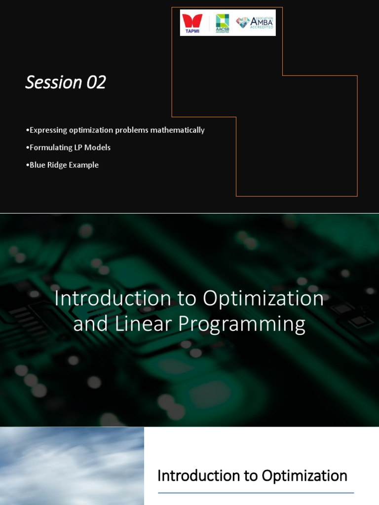 02 Introduction To Optimization | PDF | Linear Programming ...