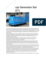 PDF Cara Kerja Generator Set Genset DD