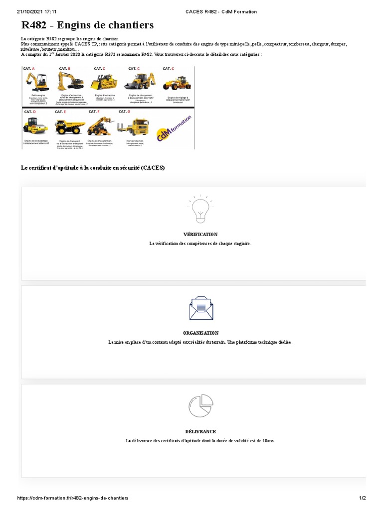 1-CACES R482 - CDM Formation | PDF | Technologie et ingénierie