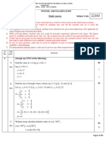 Math I Scheme Model Answer