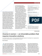 Anemia in Women - An Intractable Problem That Requires Innovative Solutions