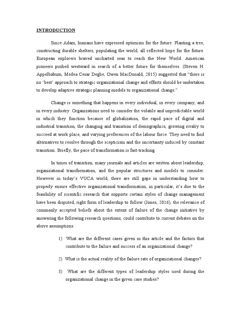 Factors Influencing Organizational Change Success | PDF | Leadership ...