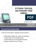 11 - Python Tuples - Dictionary