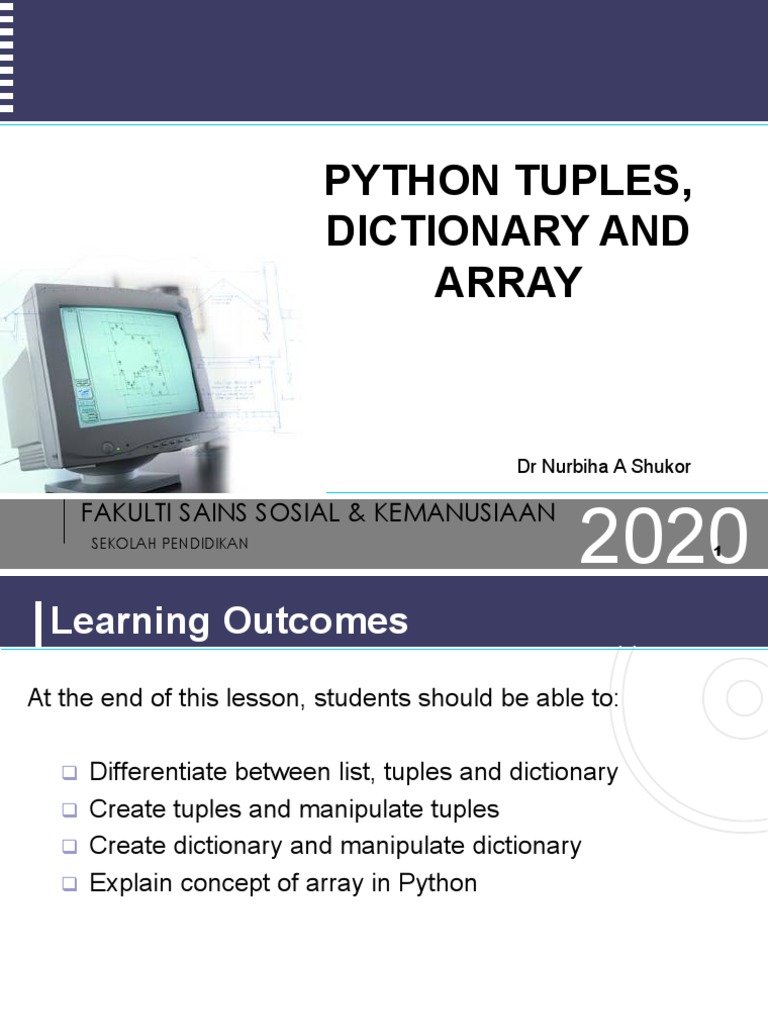 11 - Python Tuples - Dictionary | PDF | Array Data Type | Array Data ...