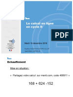 Calcul en Ligne Cycle 2