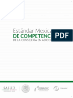 Estandar Mexicano de Competencias en La Consejería en Adicciones