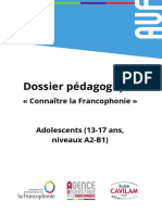 Dossier Adolescents - Connaître La Francophonie