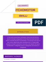 Psychomotor Domain Categories