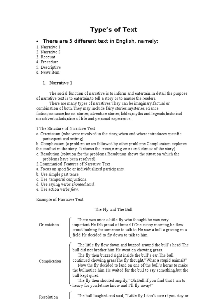 Types of English Texts Explained | PDF | Characters In Romeo And Juliet ...