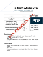 WBCS Main Exam Syllabus 2022: Subject Marks Duratio N Type of Paper