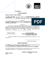 Deed of Donation - Sample