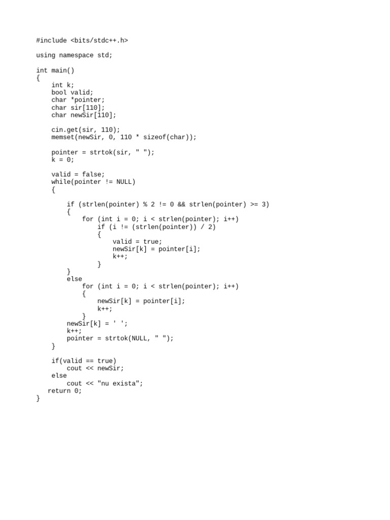 C++ String Manipulation Program | PDF