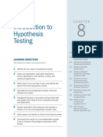 Introduction To Hypothesis Testing