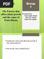 The Factors That Affect Plant Growth and The Cause of Fruit Disease