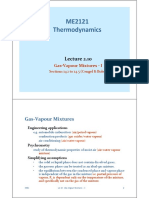 ME2121 Thermodynamics: Gas-Vapour Mixtures