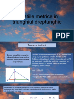 Relatiile Metrice in Triunghiul Dreptunghic