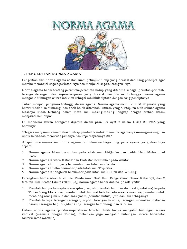 Pengertian Norma Agama PDF