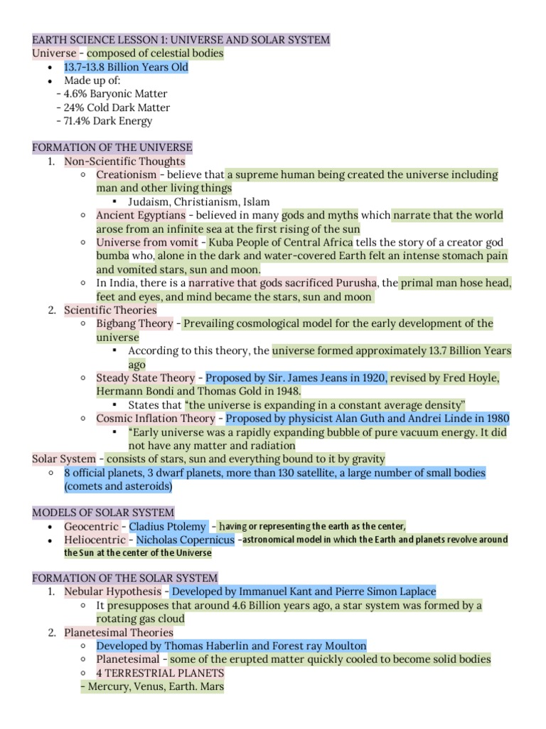 EARTH SCIENCE LESSON 1 PDF intelligence overview