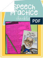 Speech Practice: Checklist