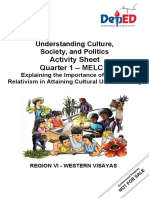 Understanding Culture Society and Politics 11 LAS 3