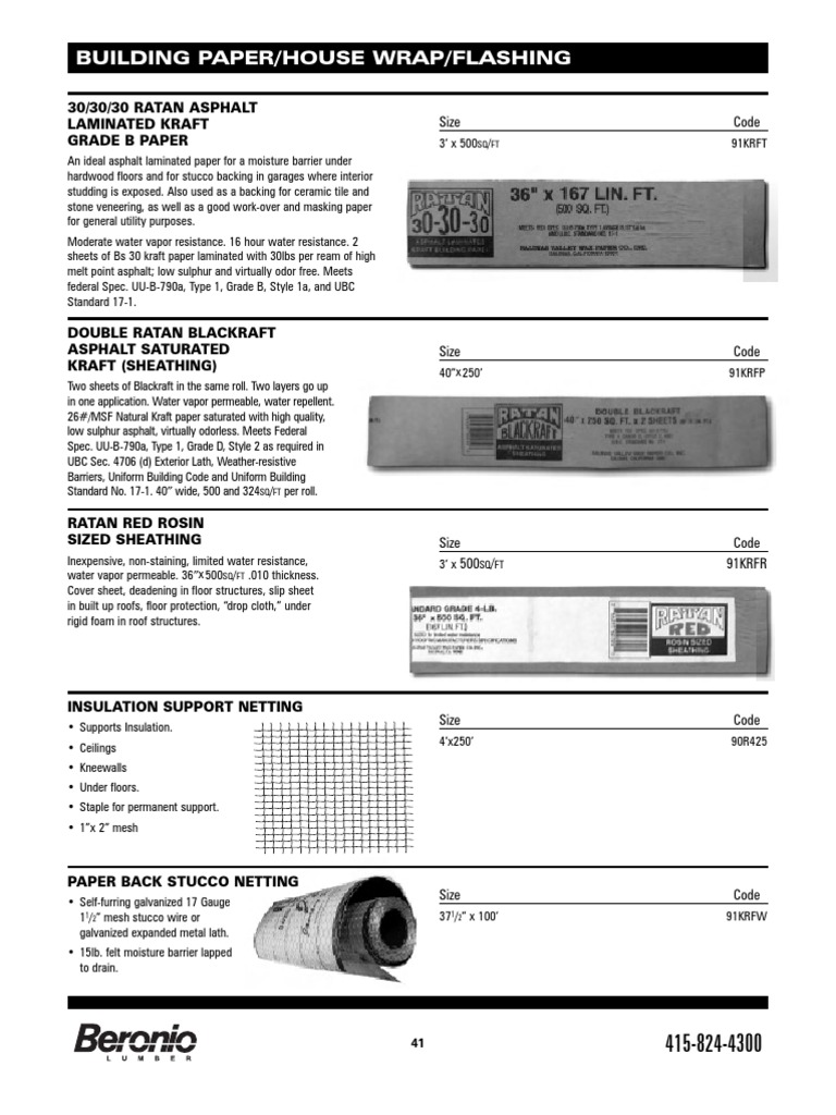 BLDG Paper House Wrap Flashing PDF Roof Architectural Design