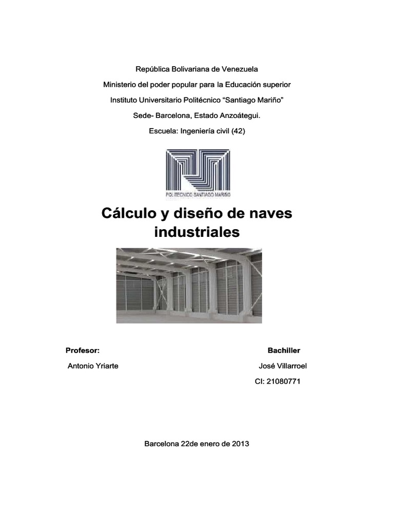 Cálculo y Diseño de Naves Industriales | PDF | Granero | Braguero