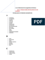 Actividad (Vocabulario Geográfico)