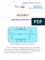 Lecture-: Ideal Reverse Brayton Cycle