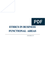 Ethics in Business Functional Areas