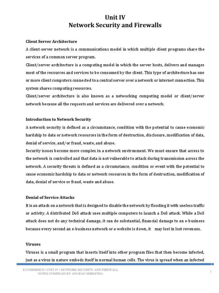 E-Commerce Network Security Overview | PDF | Encryption | Transport ...