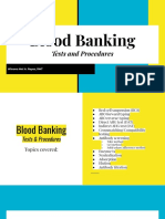 Blood Banking Tests and Procedures